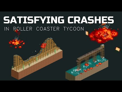 Oddly Satisfying Crashes in Roller Coaster Tycoon