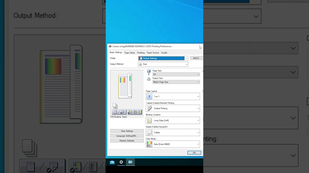 How to Change or Turn off Canon Printer Default 2 Sided Printing Mode in Windows 10 PC or Laptop