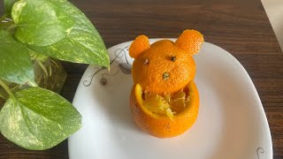 How To Make Orange Bear | Fruit Decoration Ideas | Fruit Cutting and Carving Trick | Fruit Art