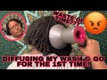 DIFFUSING MY WASH & GO FOR THE 1ST TIME FT. DYSON SUPERSONIC DRYER + LUSTER’S UPDATE | Curly Tells