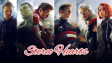 Gym Class Heroes - My heart stereo (Stereo Hearts) (Lyrics) ft. Adam Levine (Avengers Edition)