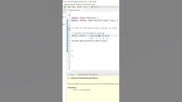 how to retrieve array values in java #shortvideo #youtubeshorts #shorts #java #java #coding