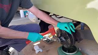 Replacing the grease seal and fixing the leak on Randy’s Westfalia VW camper. Take #2
