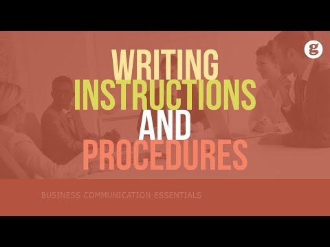 Video: How To Write An Instruction