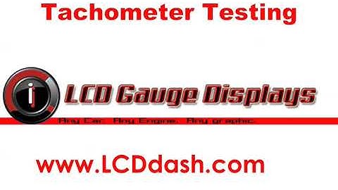 Tachometer Testing on the Bench!