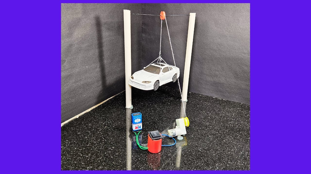 Car Pully Rope Lifting Car Through Rope and Pulley || Rope - Pulley Lifting Mechanism ...