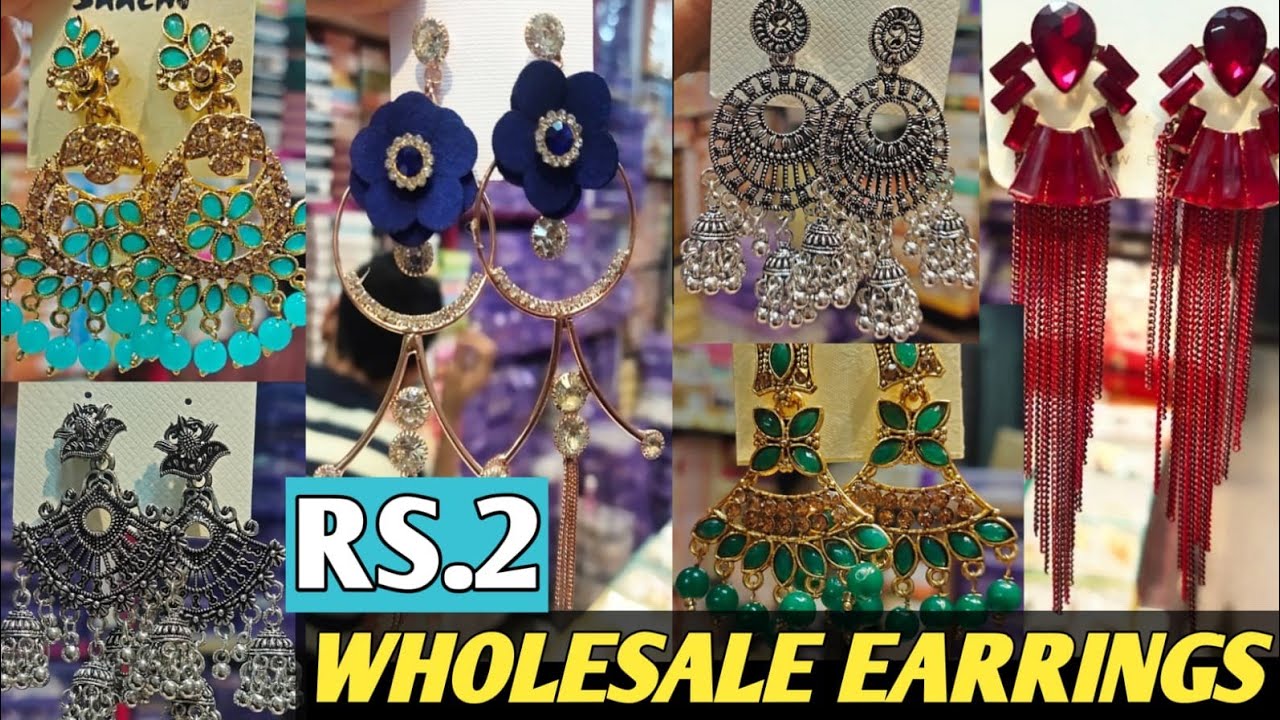 Designer earrings wholesale market in Hyderabad // hair clips earrings wholesale in Chopra NX