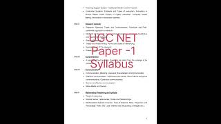 UGC NET Paper -1 Syllabus🌻