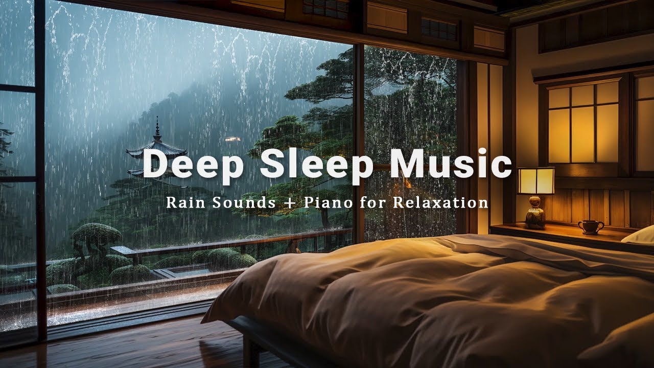 Deep Sleep Music - Relaxing Piano for Healing with Rain Sounds ...