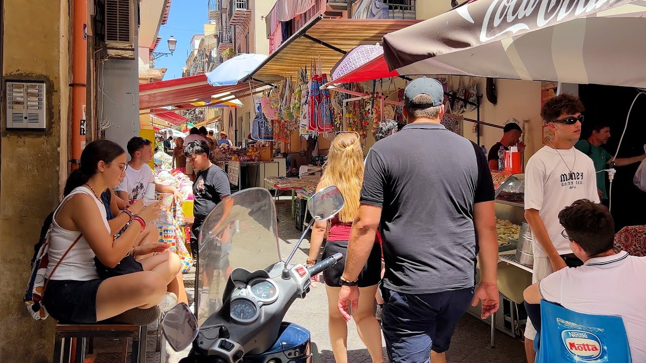 Street food at Mercato del Capo in Palermo, Sicily. Street Market Vibes in Palermo!