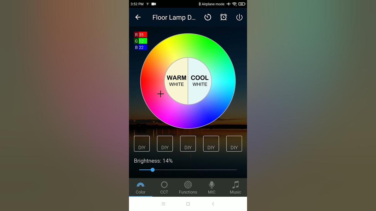 Using Magic Home Pro Android application with 24W Smart LED Floor Lamp (RGB  + CCT) 