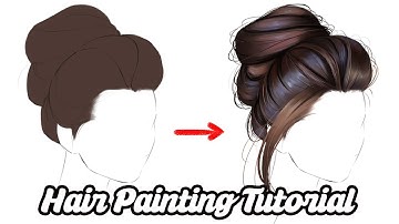 How to draw the HAIR | Digital painting tutorial [Photoshop]