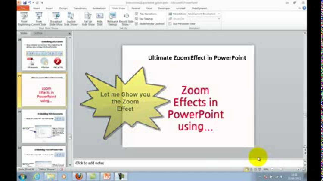 how to do a zoom presentation with powerpoint