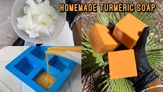 HOW TO MAKE LAVENDER TURMERIC SOAP FOR ANCE || MELT AND POUR EDITION