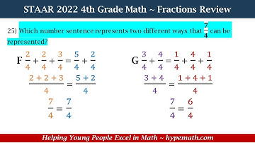 2022 STAAR Math ~ 4th Grade (Fraction Review) Part 5