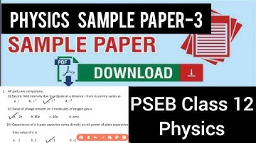 12 Physics sept sample paper -3 with solution #physics #sample_paper #Rimple_mam #pseb