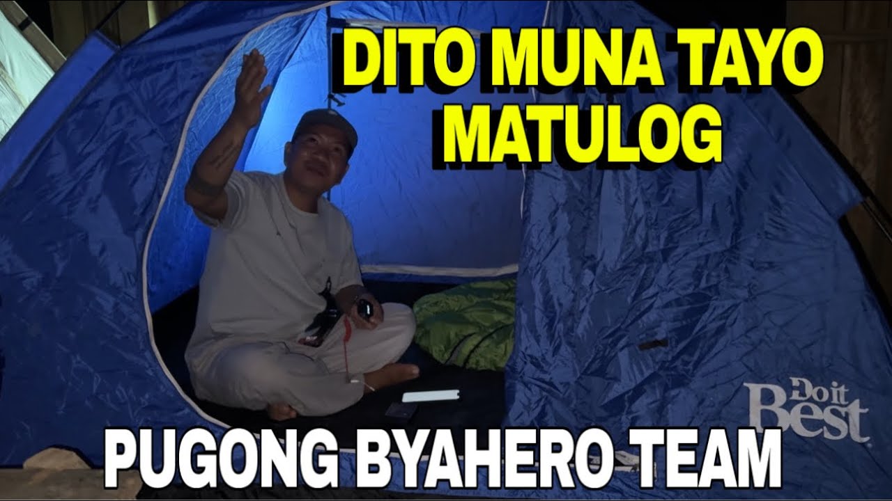 PUGONG BYAHERO TEAM NAGPALIPAS NG GABI SA BUNDOK
