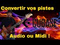 Comment convertir une piste audio ou midi dans cubase 