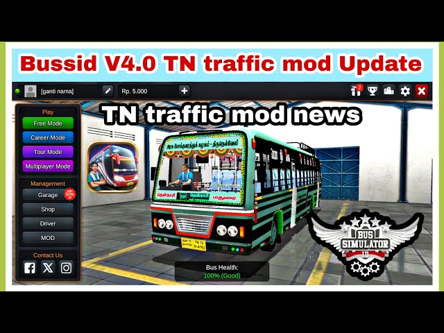 Bussid v4.0 no tamilnadu traffic mod update news #bus simulator Indonesia v4.0 tamilnadu traffic mod class=