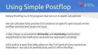 Matt TheGinger: Understanding GTO Solutions Matt TheGinger: Understanding GTO Solutions