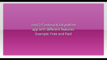 Ionic2/Cordova build publish app with different features. Example: Free and Paid