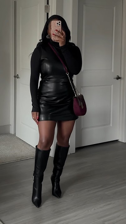 brittney_cherelle on LTK  Leather top outfit, Leather dress outfit, Faux leather  dress outfit