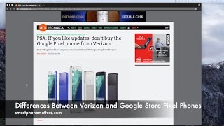 Differences Between Verizon and Google Store Pixel Phones