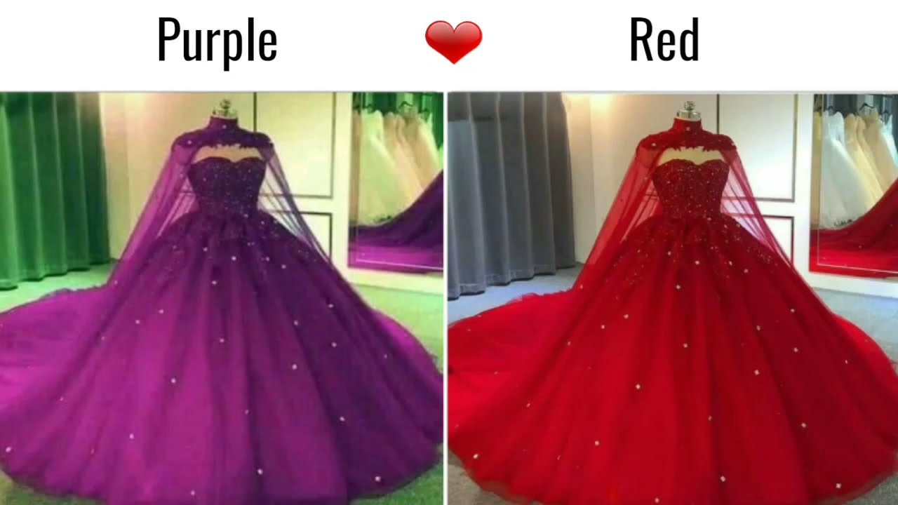 Purple vs red which one is your favorite | makeup bags shoes dresses |23|Your choice 