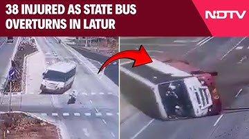 Maharashtra News | 38 Injured As ST Bus Overturns While Trying To Avoid Motorcycle In Latur