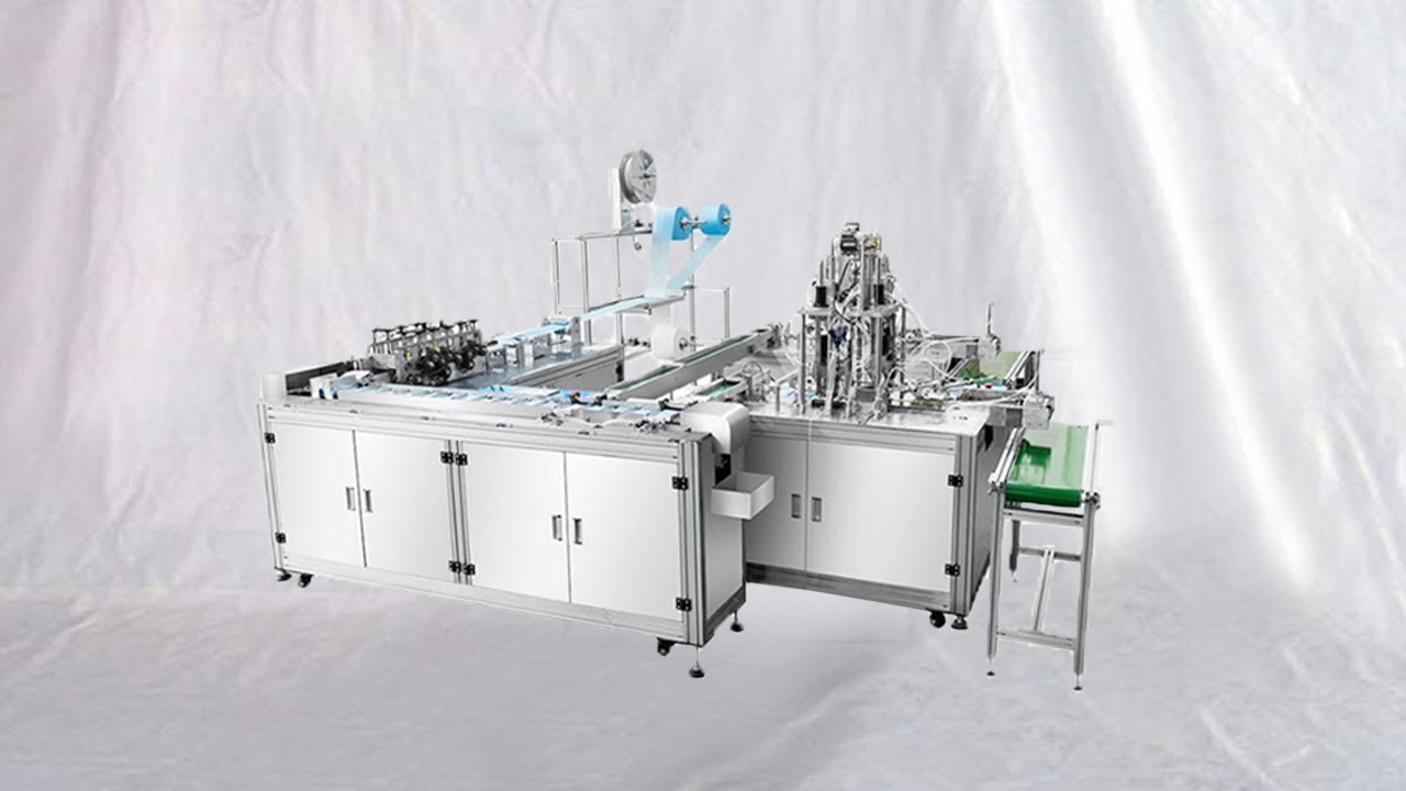 fully automatic disposable face masks making machine automatic 1+2 Line tested for Poland customers