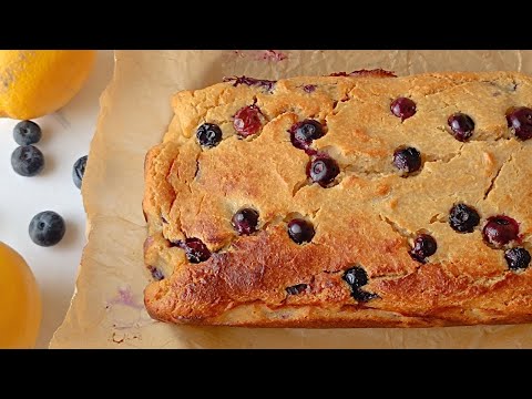 Soft And Moist Lemon Blueberry Yogurt Cake | Healthy Recipe