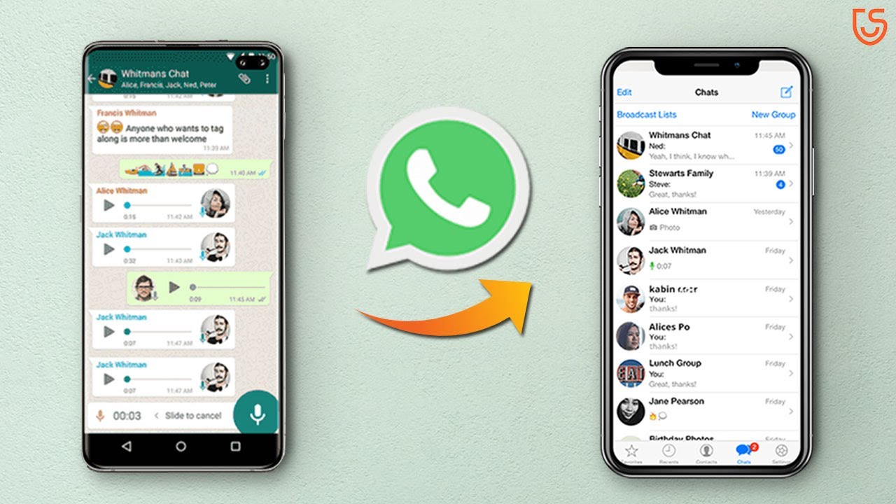 2 Free Ways to Transfer WhatsApp from Android to iPhone - YouTube