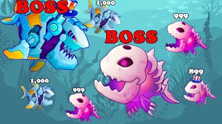 Can I Defeat ALL BOSS ? (Robot Shark & Bone Fish ) - Eat Fish.io