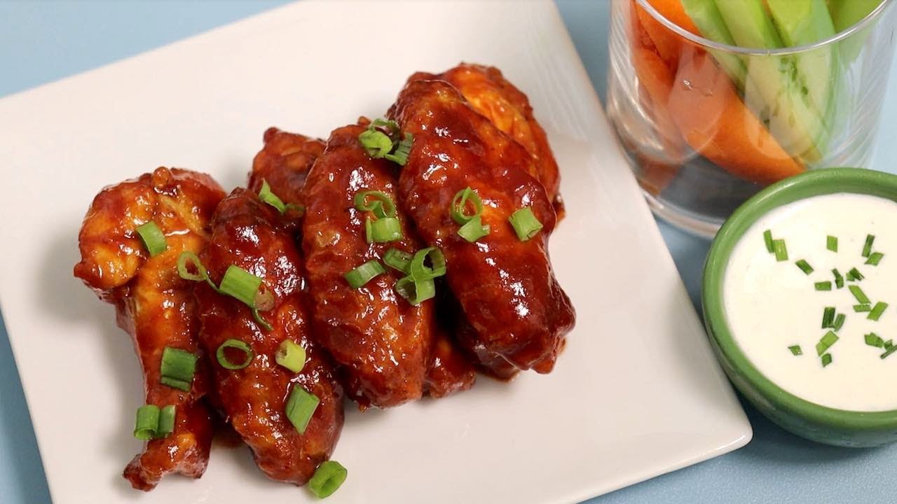 Oven BBQ Chicken Wings/ Homemade Barbecue Sauce/ Homemade Ranch