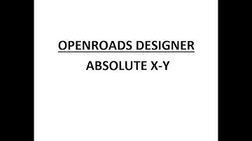 ORD - MicroStation - 6.3 - AbsoluteXY