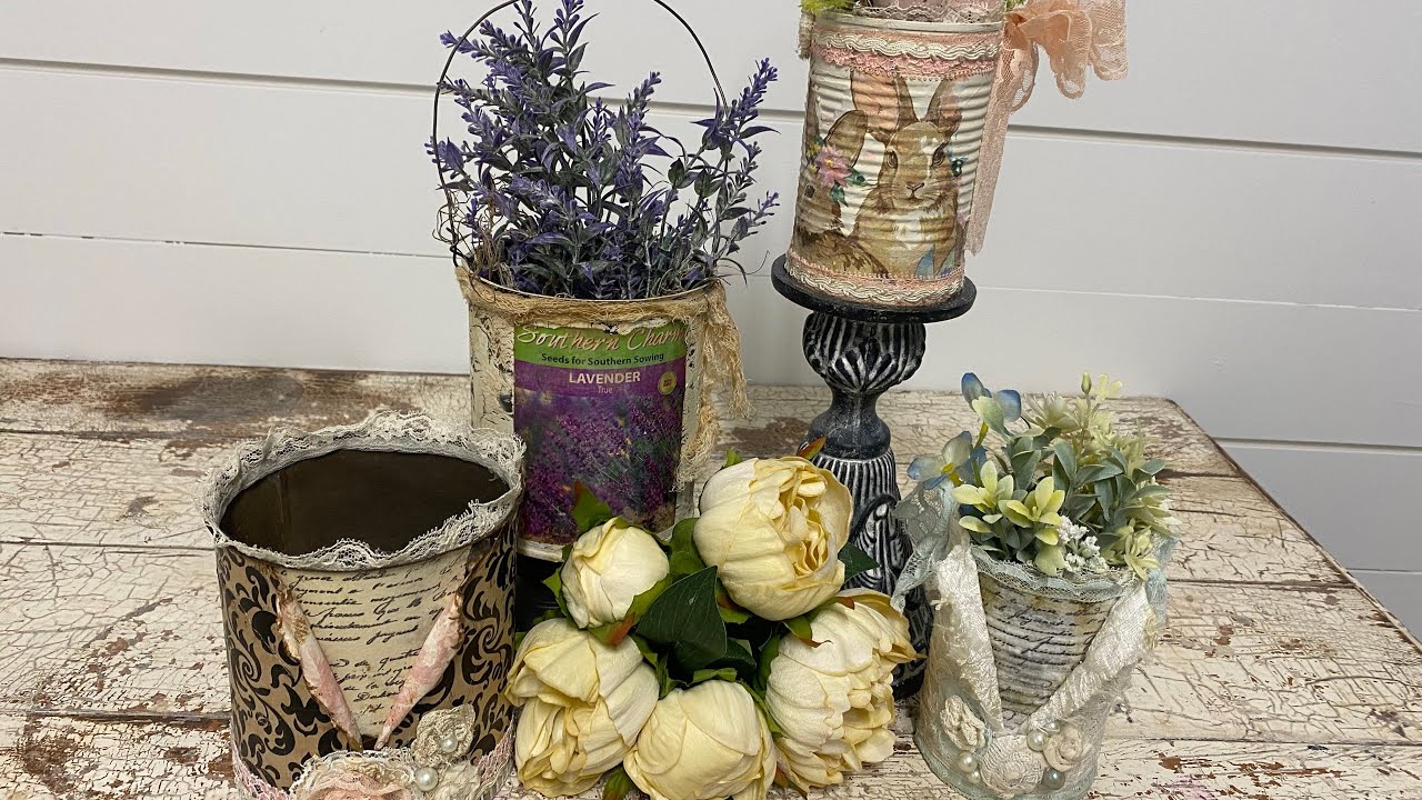 DIY Tin Can Decor YouTube