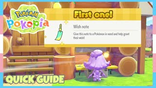 How To Get A Wish Note Turn It Into A Shining Wish Note For Jirachi Pokemon Center Shop In Pokopia