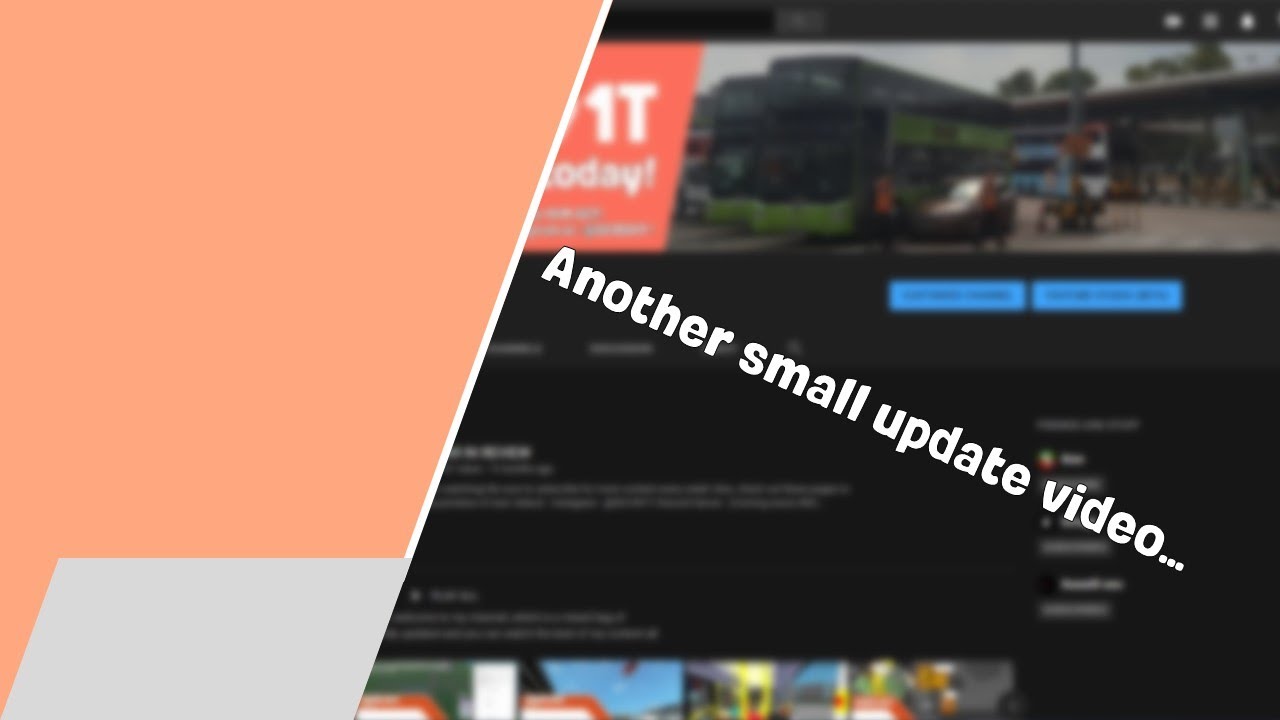 Another small update video... - YouTube