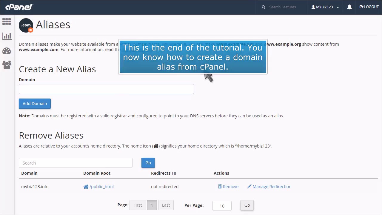 How to Create a Domain Alias in cPanel - YouTube