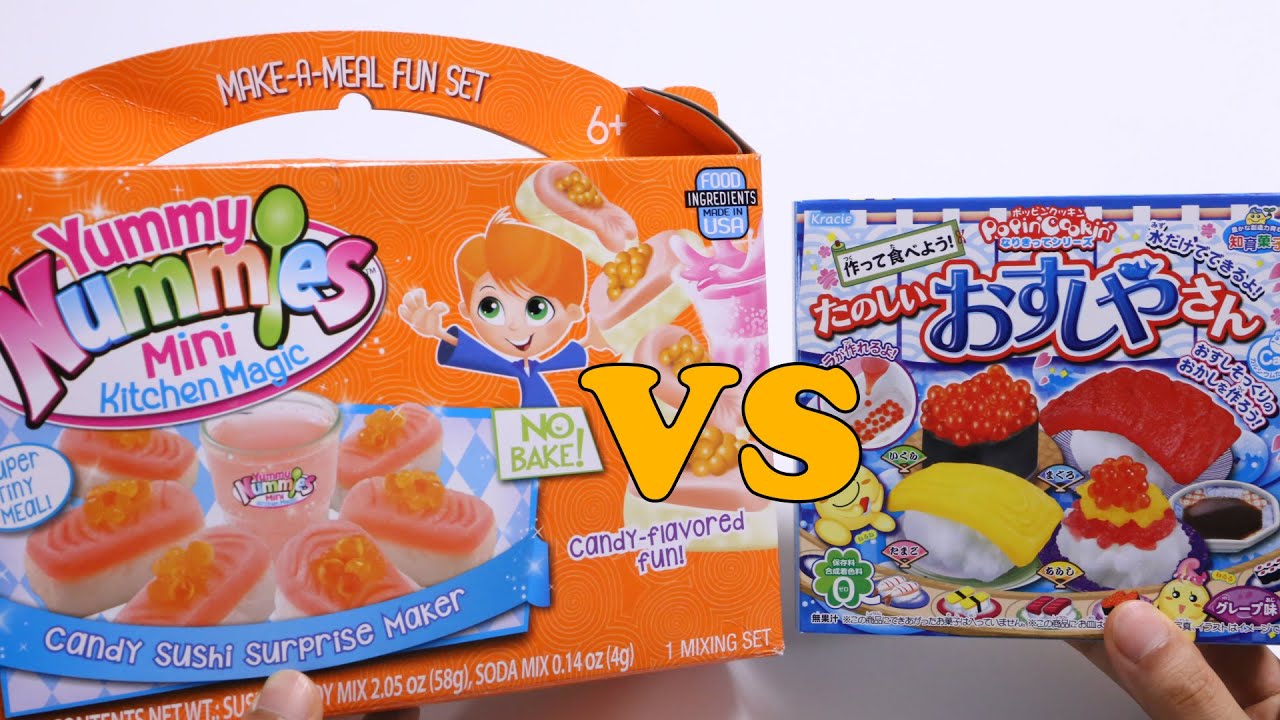 Yummy Nummies vs Popin Cookin Diy Sushi Candy Battle!?