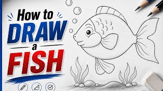 How To Draw Fish (Easy Fish Drawing Tutorial)