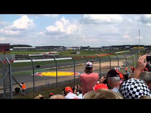 Video from Stowe corner on Alonso drifting in a 1951 Ferrari 375, owned by Bernie Ecclestone, and was the car which Ferrari got their very first win in F1, 60 years ago at Silverstone.