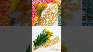 Chakra Bookmarks: A Rainbow of Energy #FairyLacefromElena #shorts #tattingpattern #lacebookmarks
