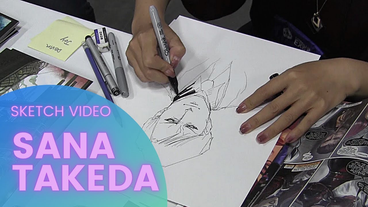 SANA TAKEDA art comic book artist draws SpiderMan villain YouTube
