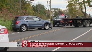 PD: Shoplifting turns into East Haven police chase, vehicle crashes in North Branford