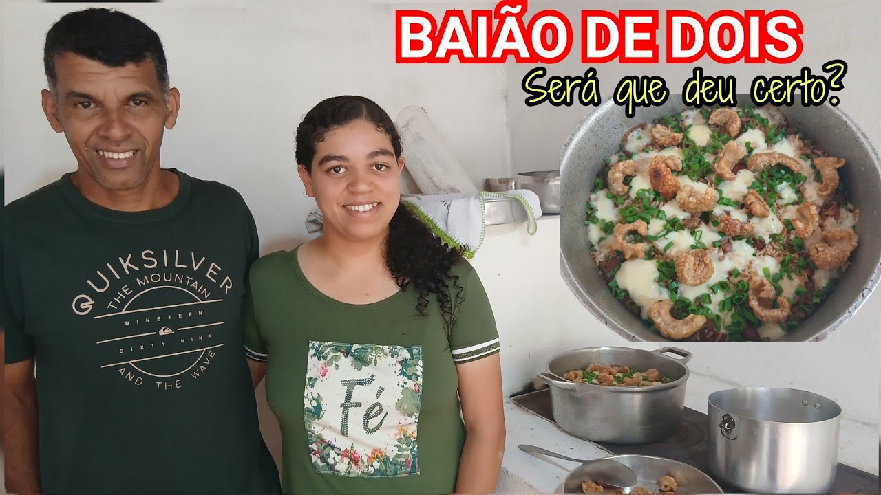 TENTAMOS FAZER BAIÃO DE DOIS PELA PRIMEIRA VEZ,SERÁ QUE DEU CERTO?/TUDO NO FOGÃO A LENHA