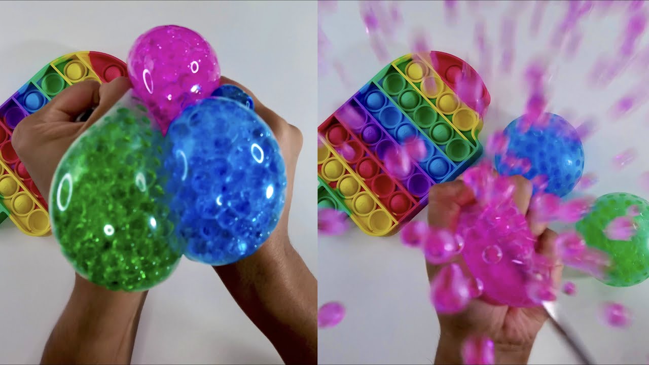 Beat the Stress with this Satisfying Video | ASMR | Sqeeze Balls - YouTube