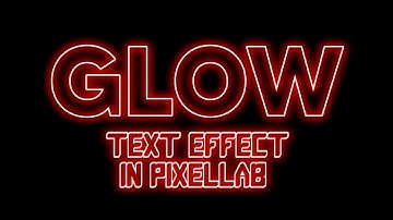 How to Create a Glowing Text in PixelLab || Neon text effects