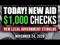 $1000 CHECKS! UNEMPLOYMENT EXTENSION, BENEFITS & STIMULUS PACKAGE UPDATE 11/24/20 (LOCAL GOV AID!)