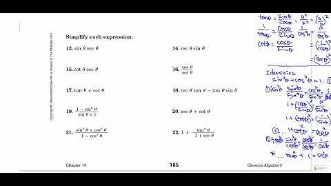 IGCSE Add Maths Trigonometry - Simplifying trigonometry function